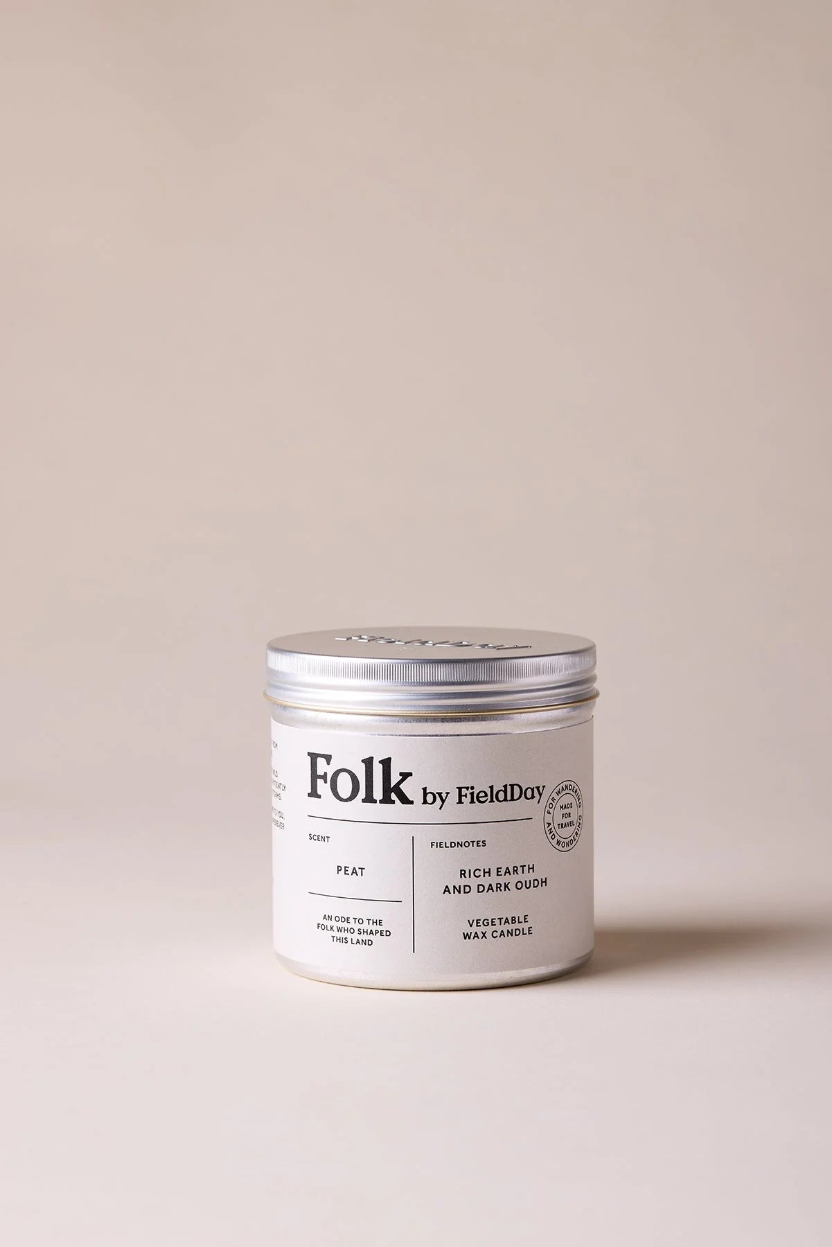 FieldDay Peat Folk Tin Candle