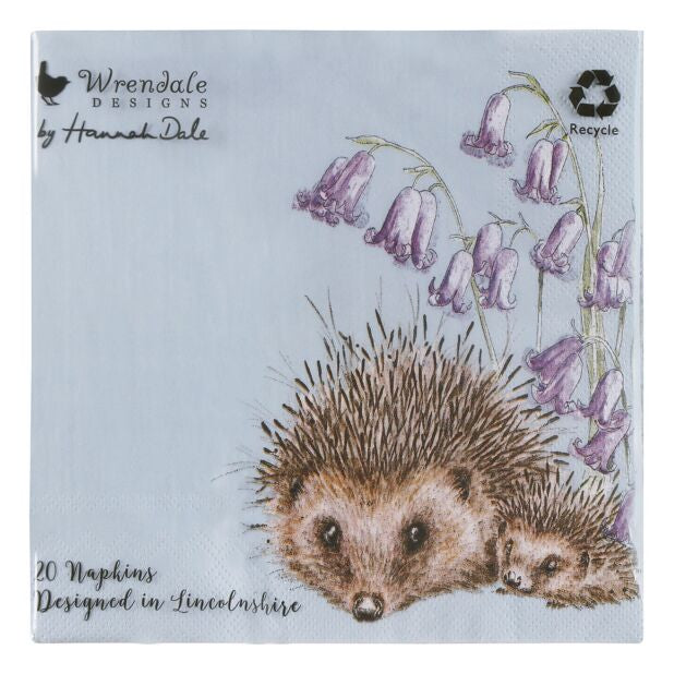 Wrendale lunch napkin love and Hedgehugs