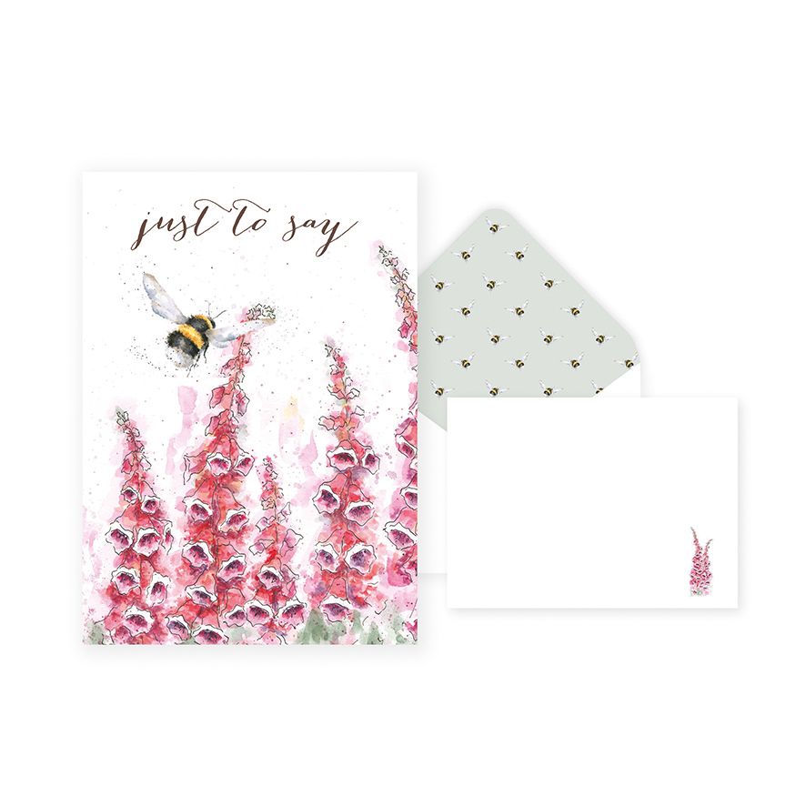 Wrendale ‘Just To Say’ Bee Notecards And Envelopes