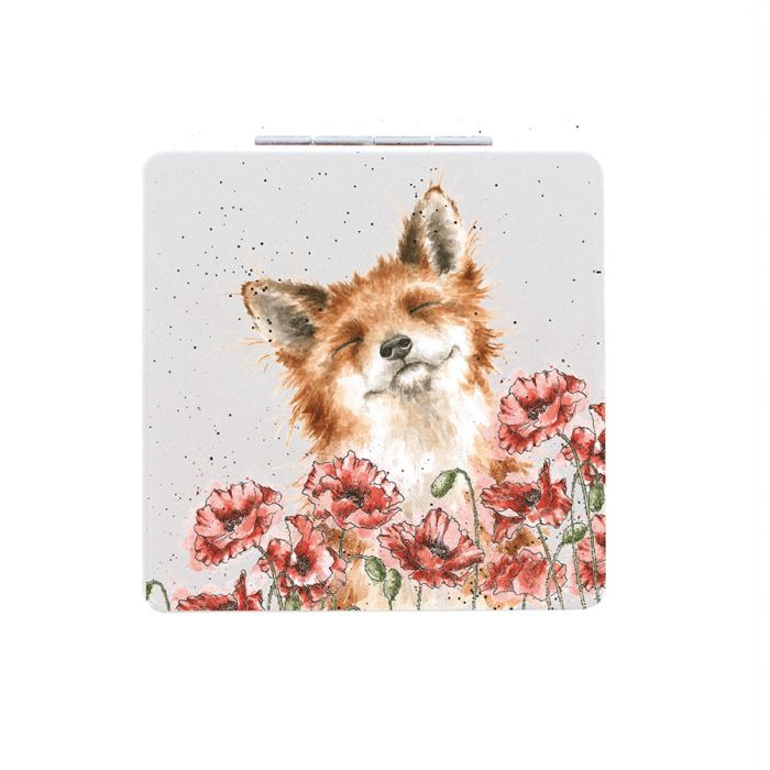 Wrendale ‘Poppy Fields’ Fox Compact Mirror