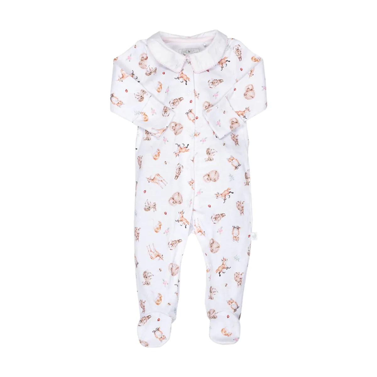 Wrendale Girls ‘Little Wren’ Forest Printed Babygrow 9-12 Months