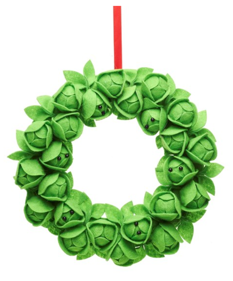 Sass & Belle Brussel Sprouts Felt Wreath