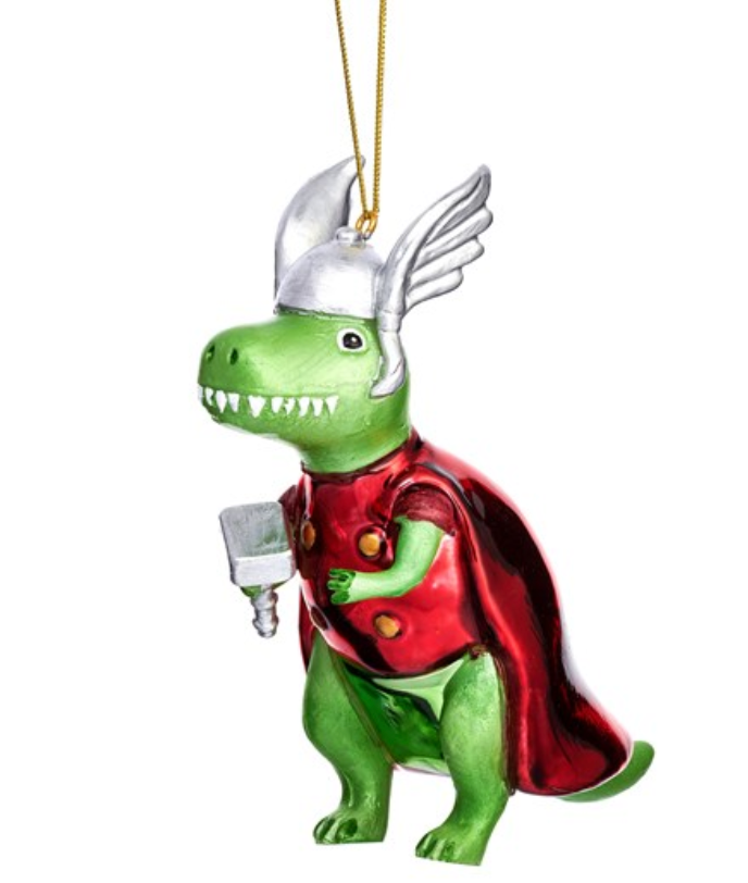 Sass & Belle T-Rex Thor with Hammer Shaped Bauble