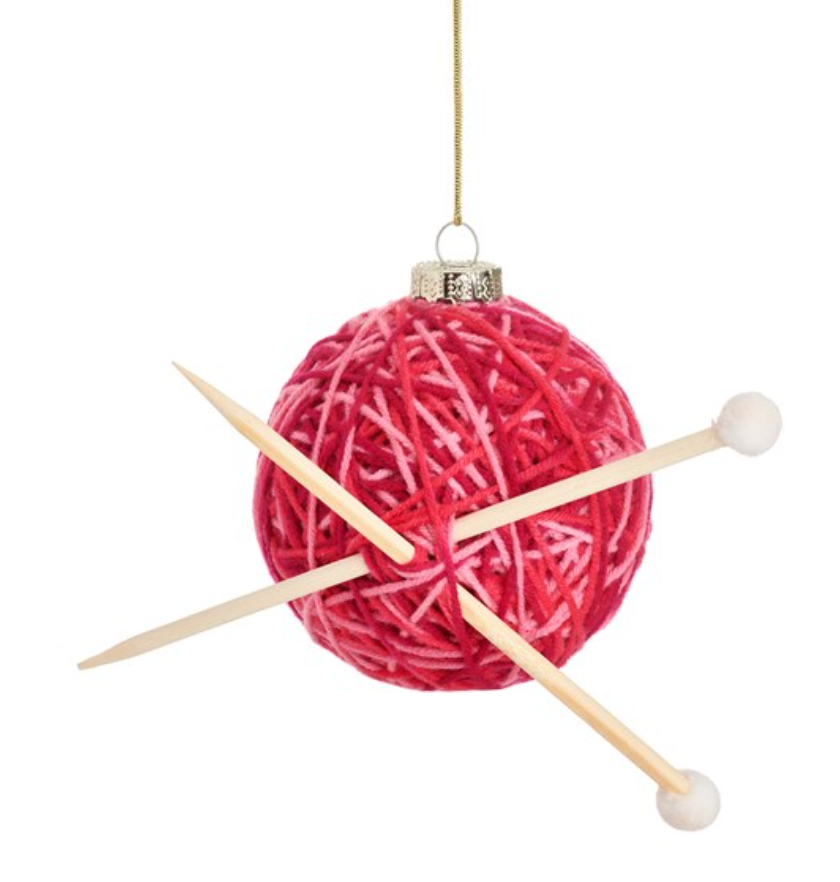 Sass & Belle Knitting Ball Shaped Bauble