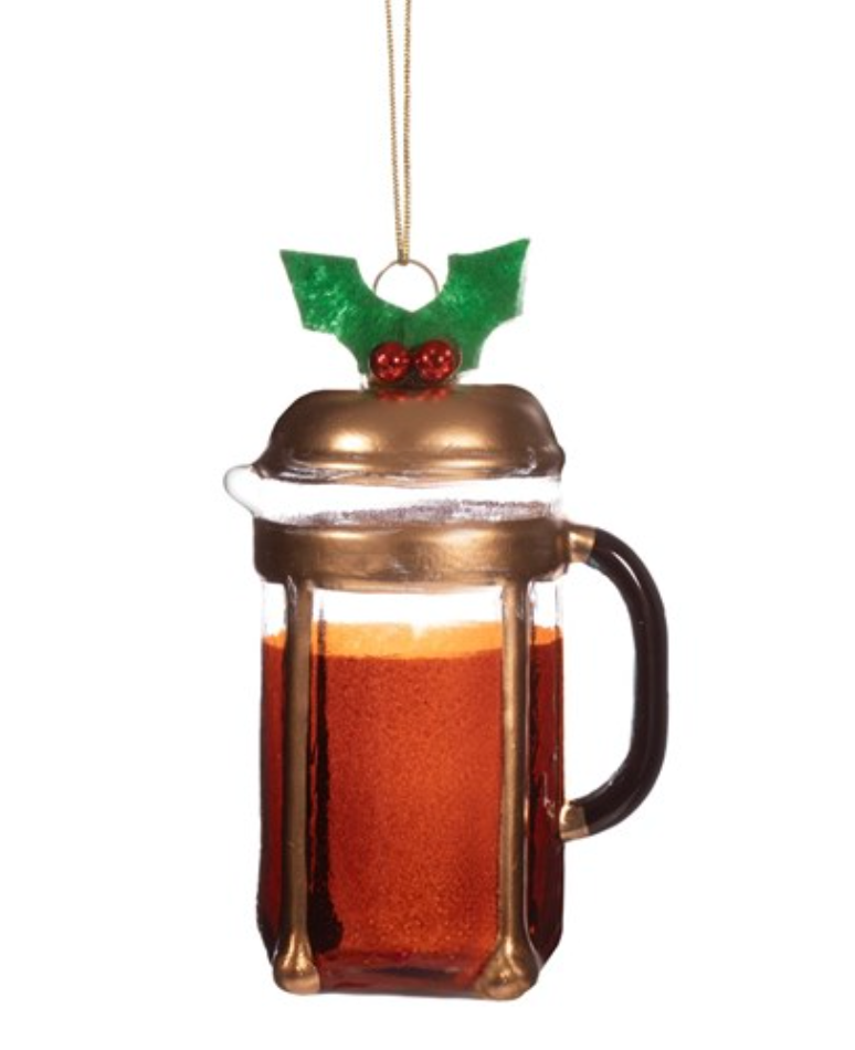 Sass & Belle Christmas Cafetiere Shaped Bauble