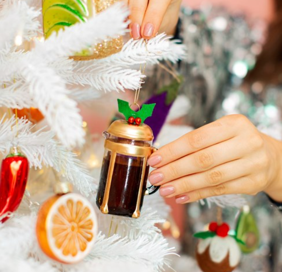 Sass & Belle Christmas Cafetiere Shaped Bauble