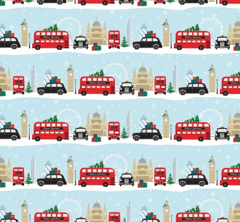 Sass & Belle London Scene Wrapping Paper