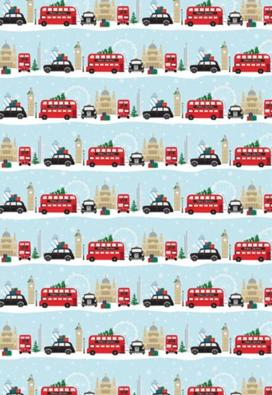 Sass & Belle London Scene Wrapping Paper