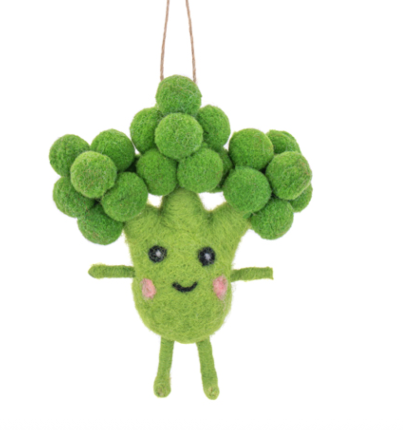 Sass & Belle Happy Broccoli Felt Decoration