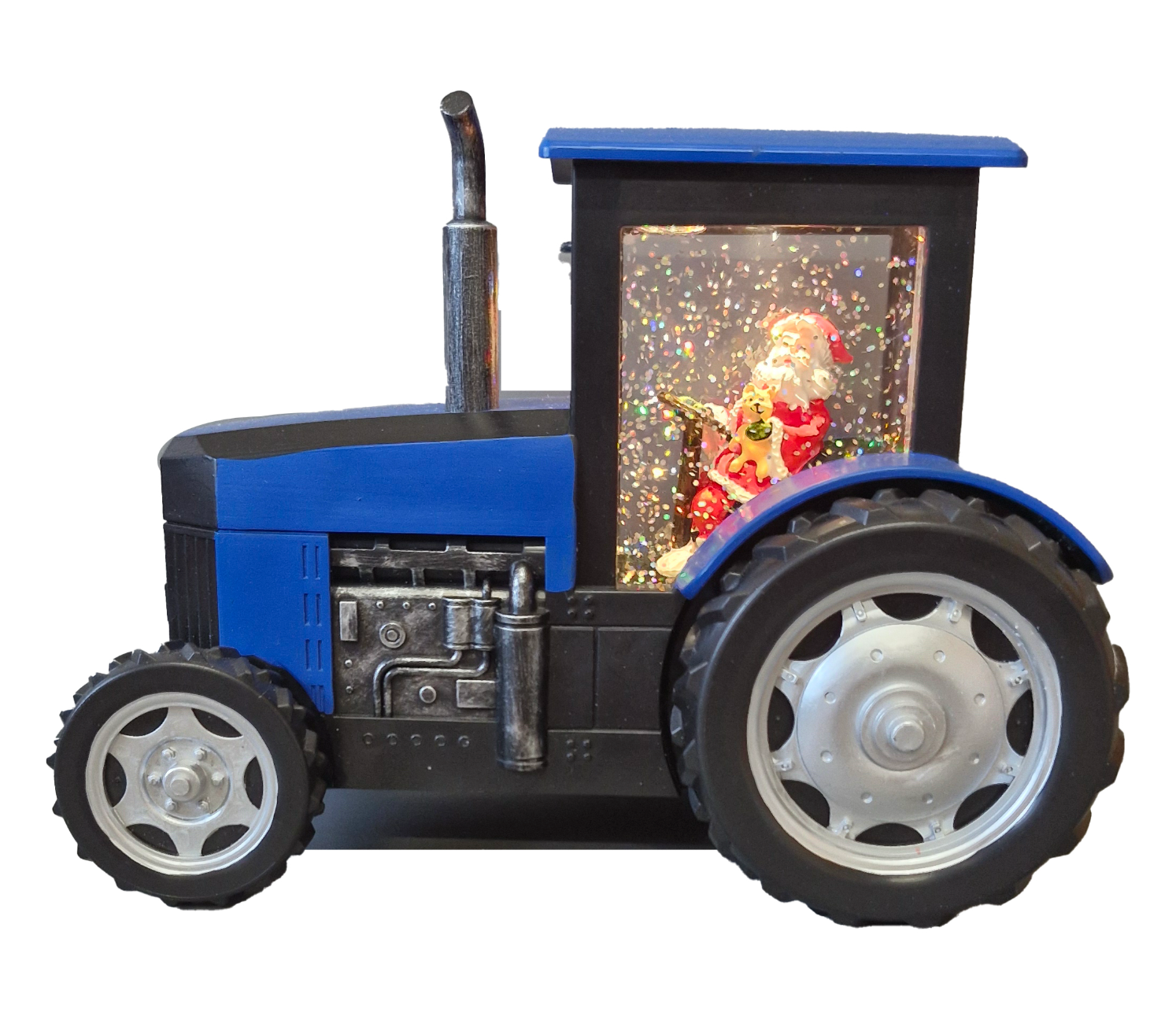 CH913 Blue Snow Globe Tractor