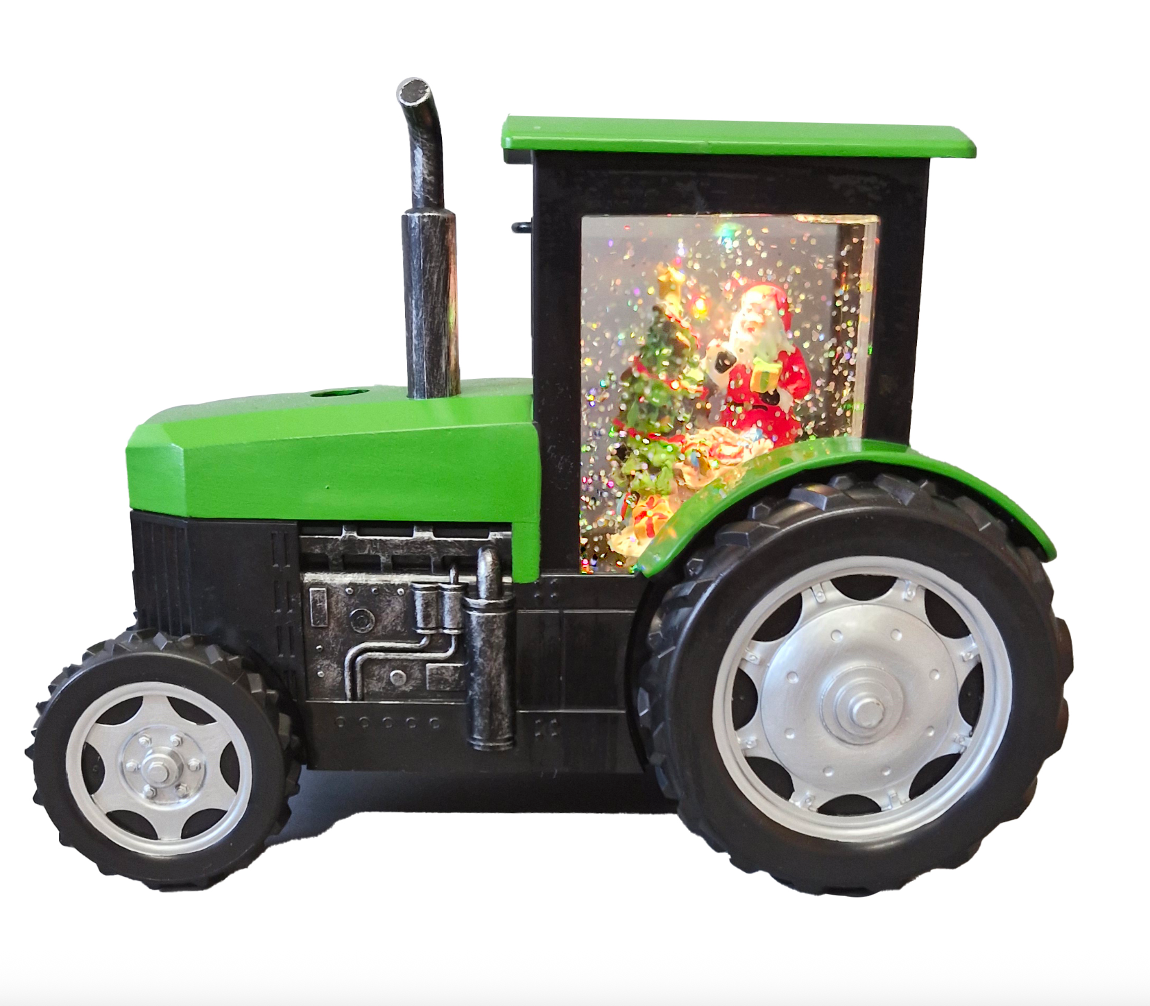 CH914 Green Snow Globe Tractor