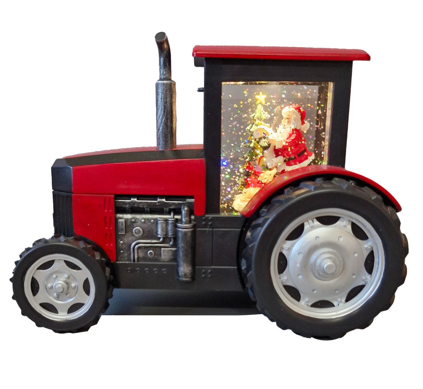 CH915 Red Snow Globe Tractor