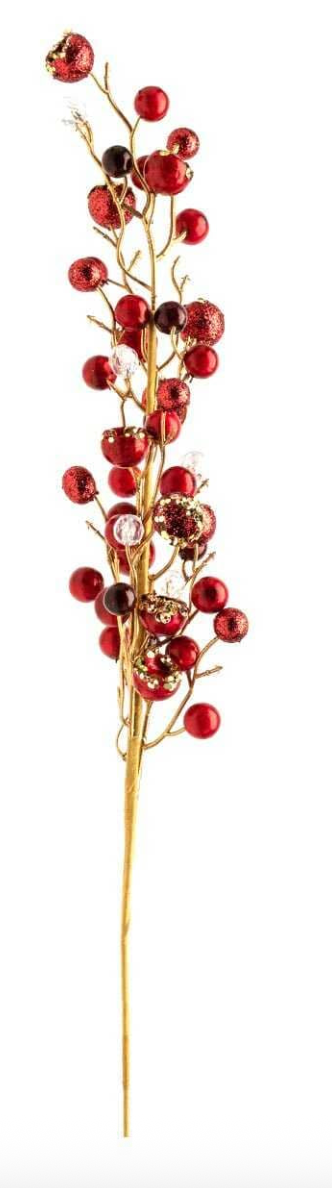 9426 Verano Red Berry on Gold Branch