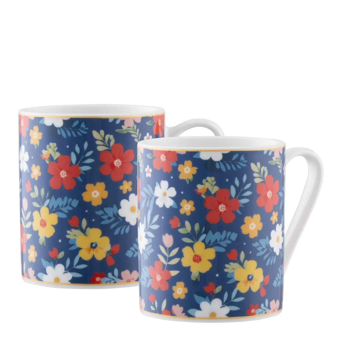 Aynsley Midnight Garden Pair Of Mugs