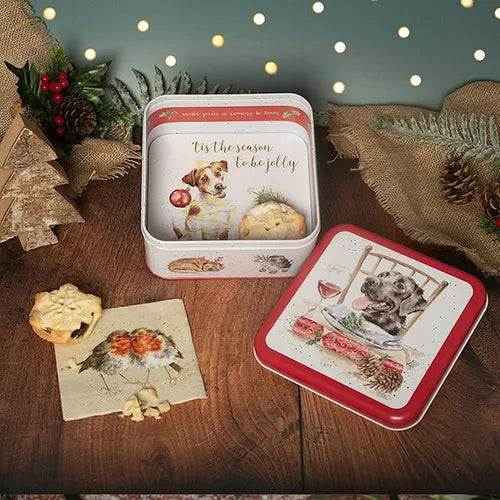 Wrendale 'Santa's Little Helpers' Dog Christmas tin