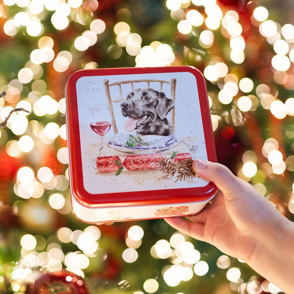 Wrendale 'Santa's Little Helpers' Dog Christmas tin