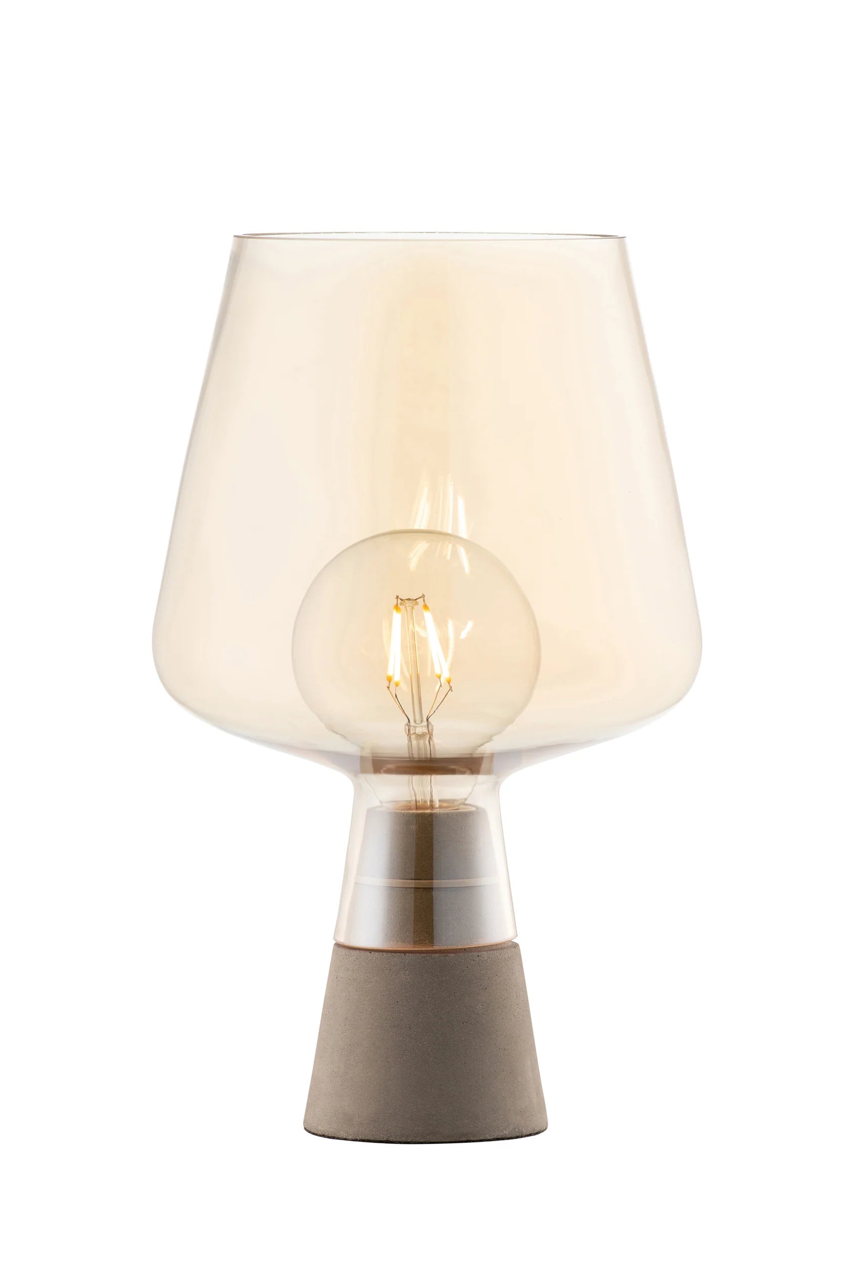 Galway Crystal Glass Table Lamp - Amber