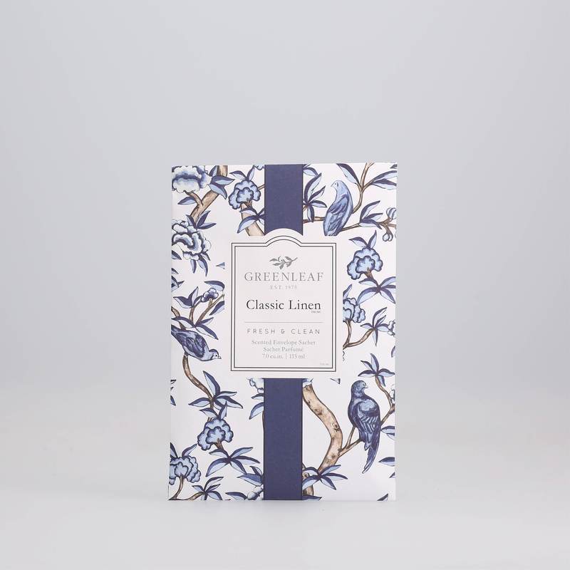 Greenleaf Scented Sachet - Classic Linen