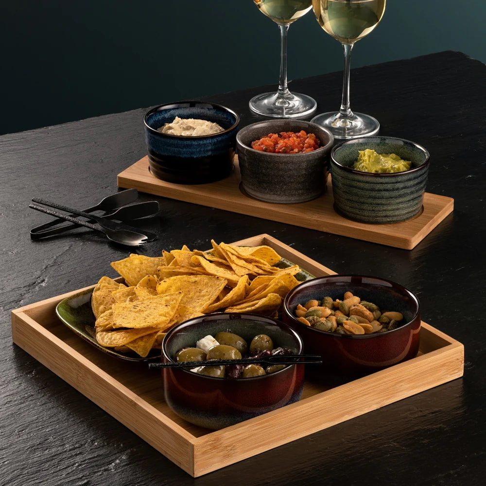 Belleek Living Koda Triple Bowl Four-Piece Serving Seto