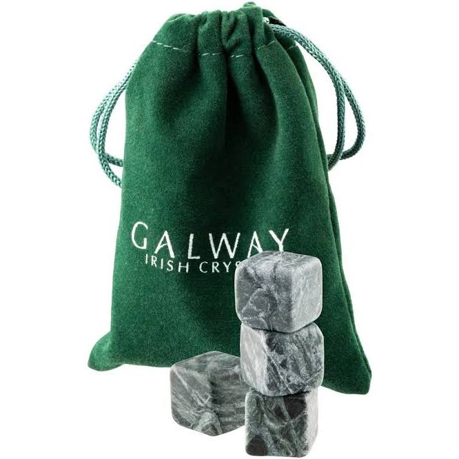 Galway Crystal Cooling Stones Set Of 4 - Green Marble