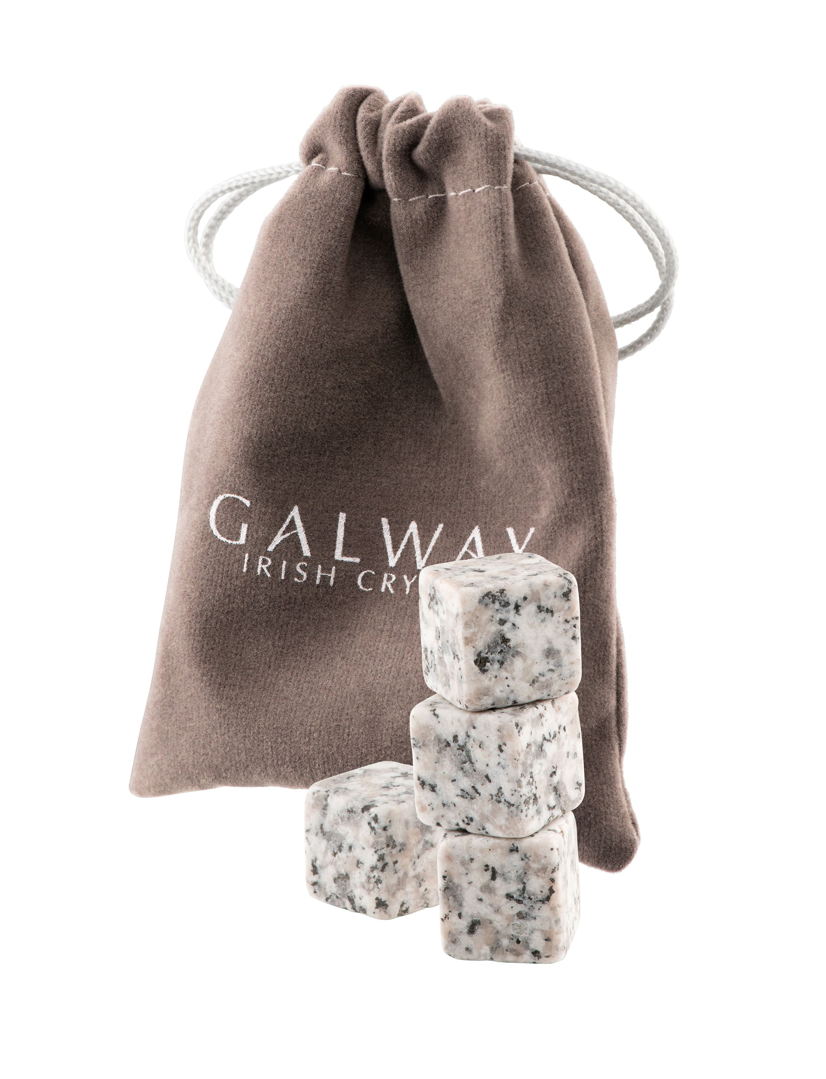 Galway Crystal Cooling Stones Set Of 4 - White/Grey Granite