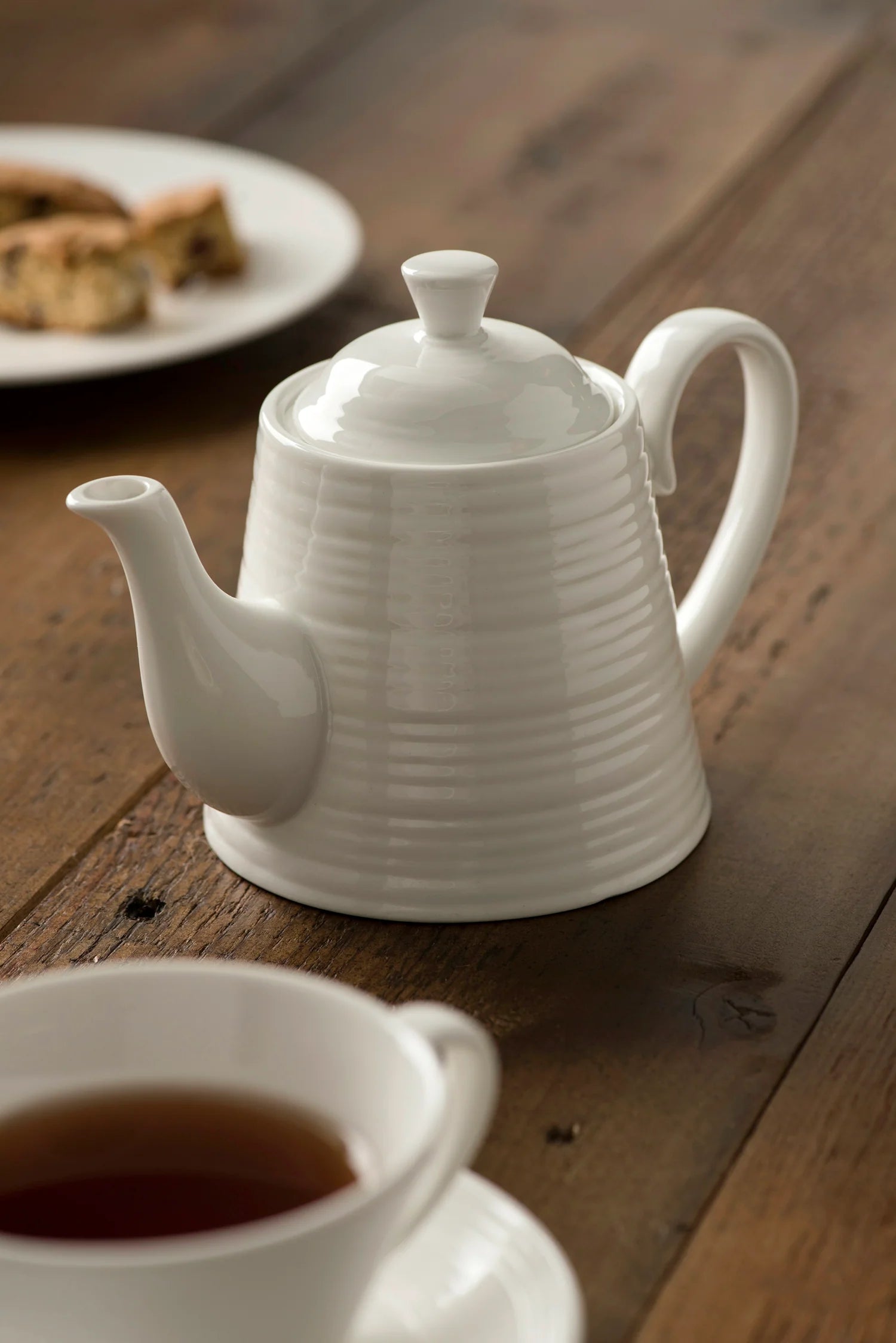 Belleek Living Ripple Teapot For One