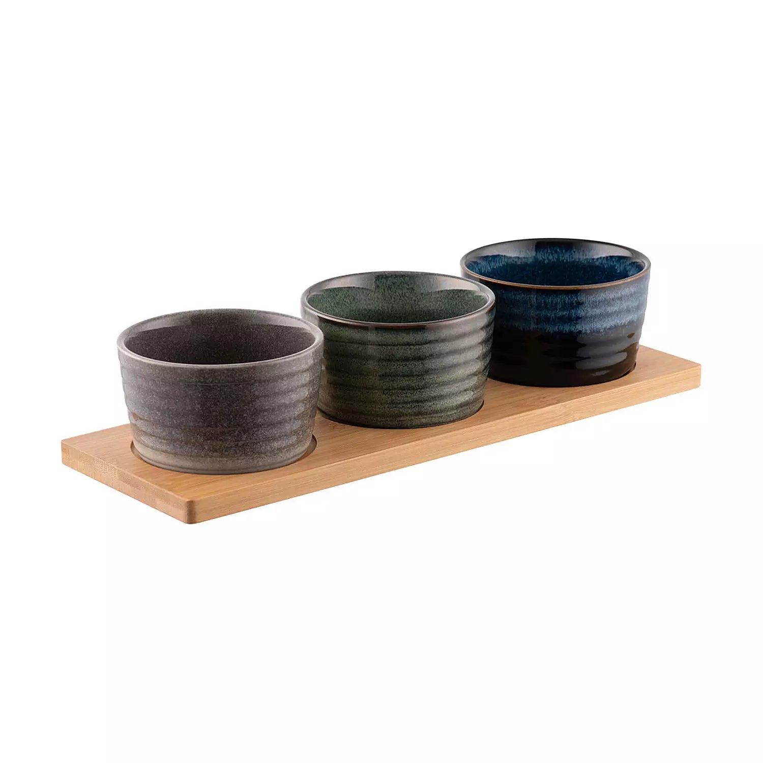 Belleek Living Koda Triple Bowl Four-Piece Serving Seto