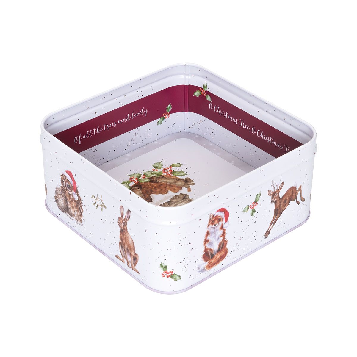 Wrendale 'Winter Woodland' Woodland Animal Christmas Square Tin