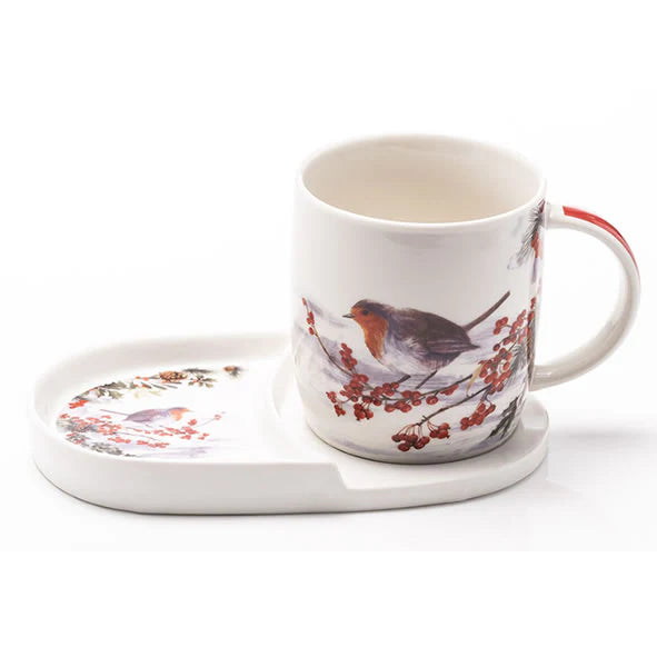 Newgrange Robin Mug & Snack Tray