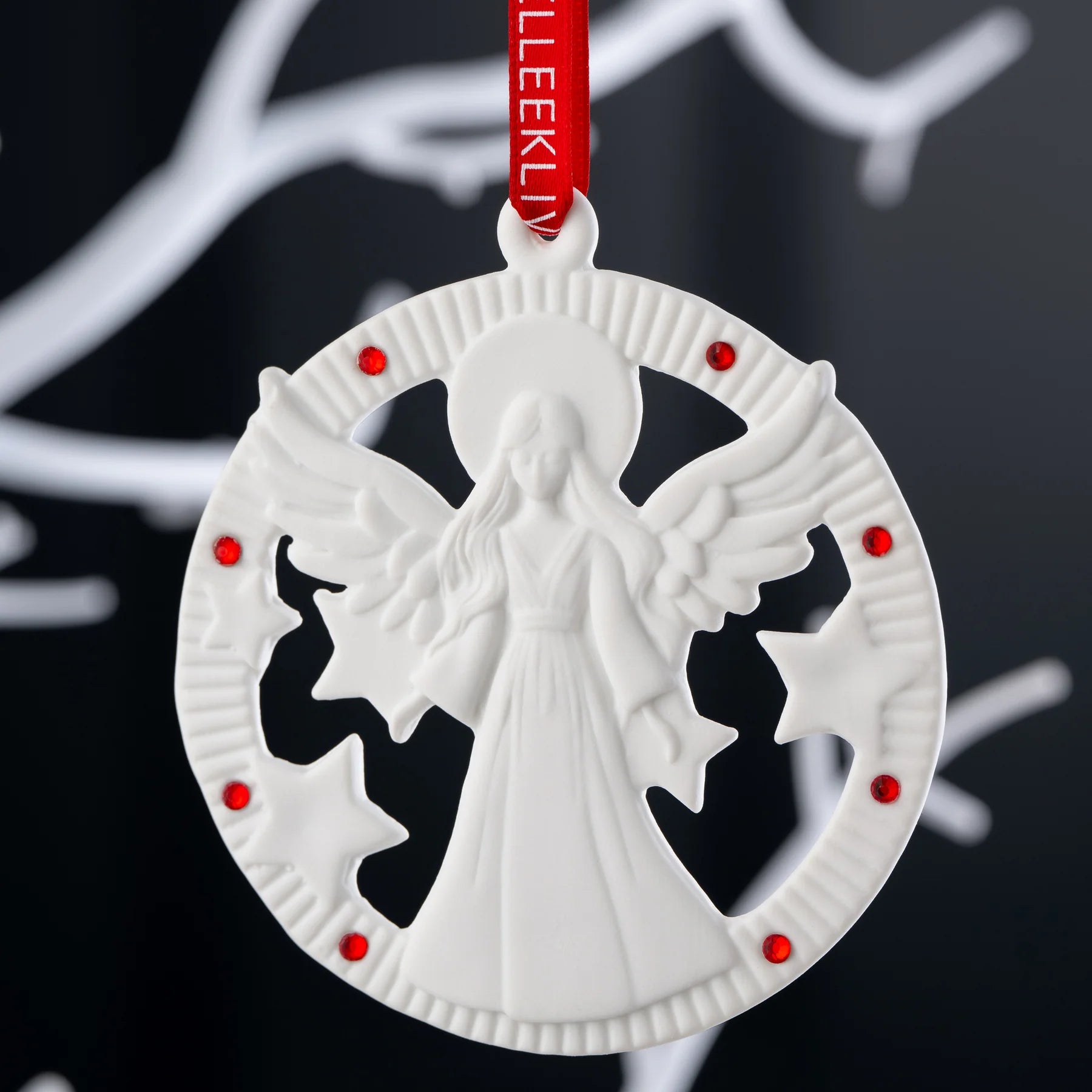 Belleek Living Angel Ornament