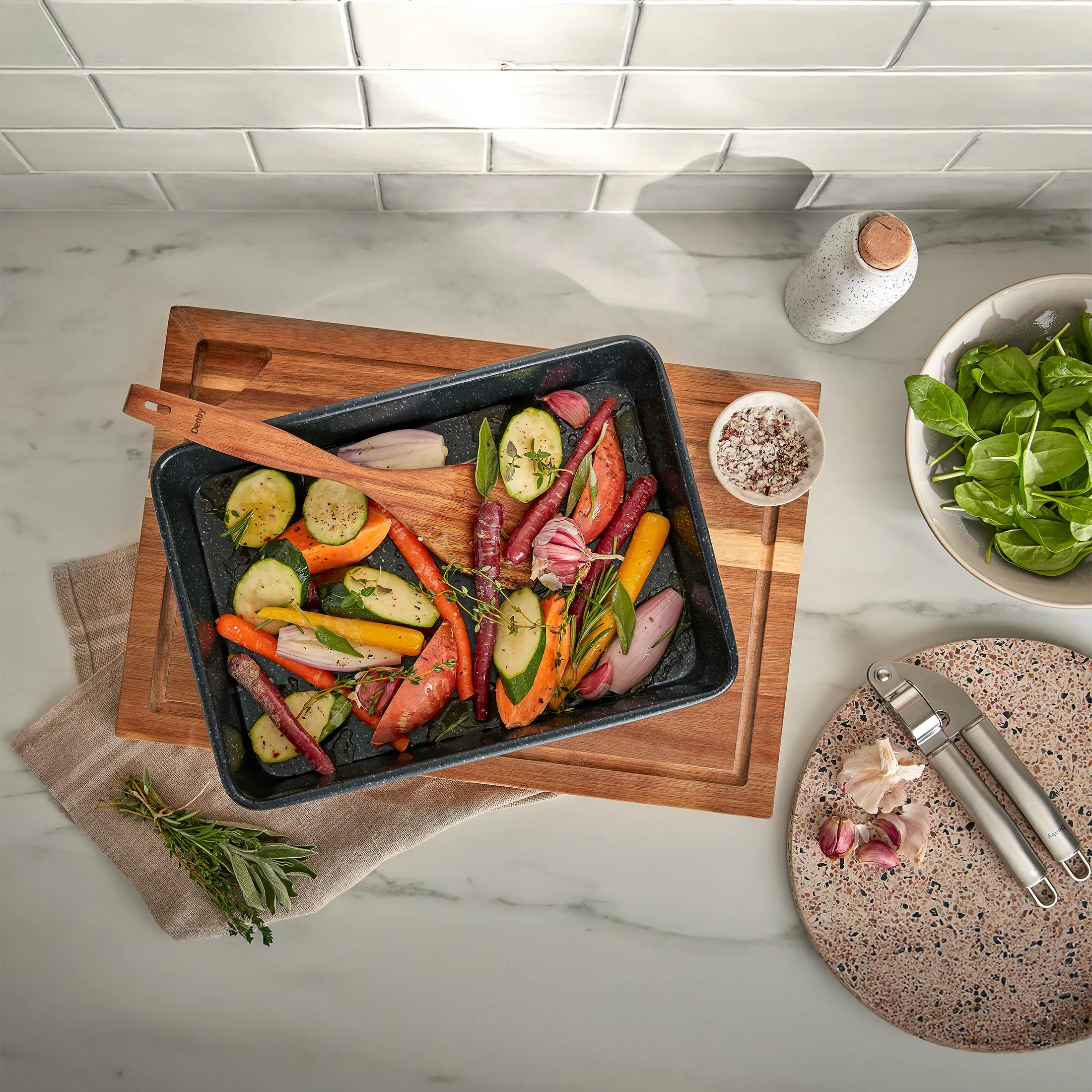 Denby Eclipse® Finish Set Of 2 Roasting Trays