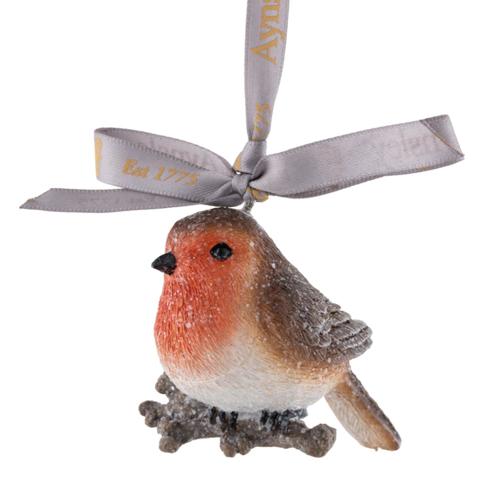 Aynsley Glitter Robin Hanging Ornament