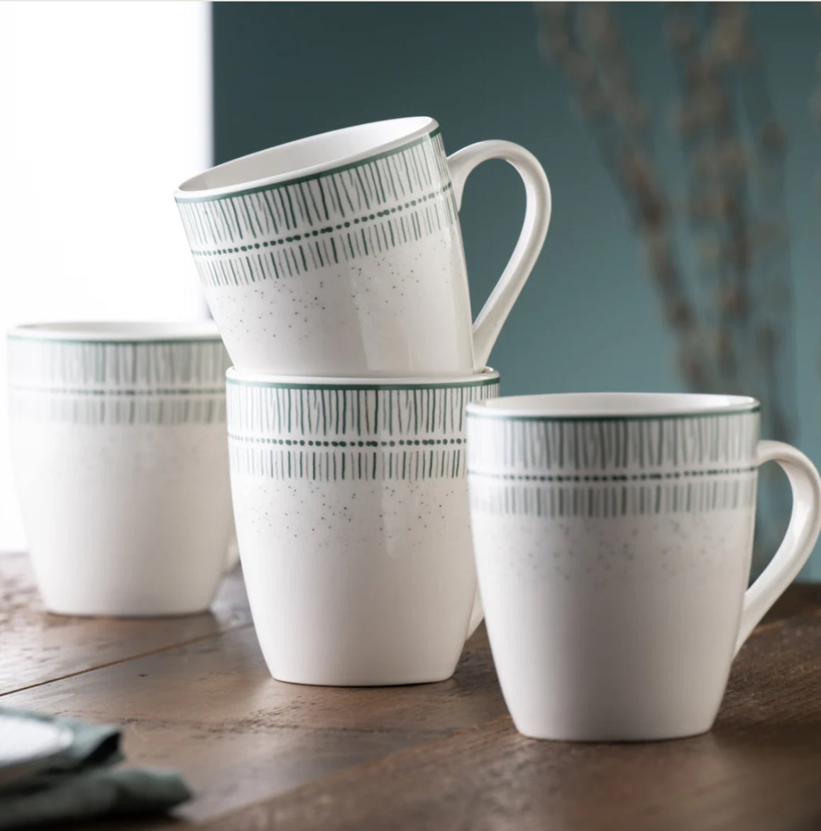 Belleek Vigo 4 Mug Set
