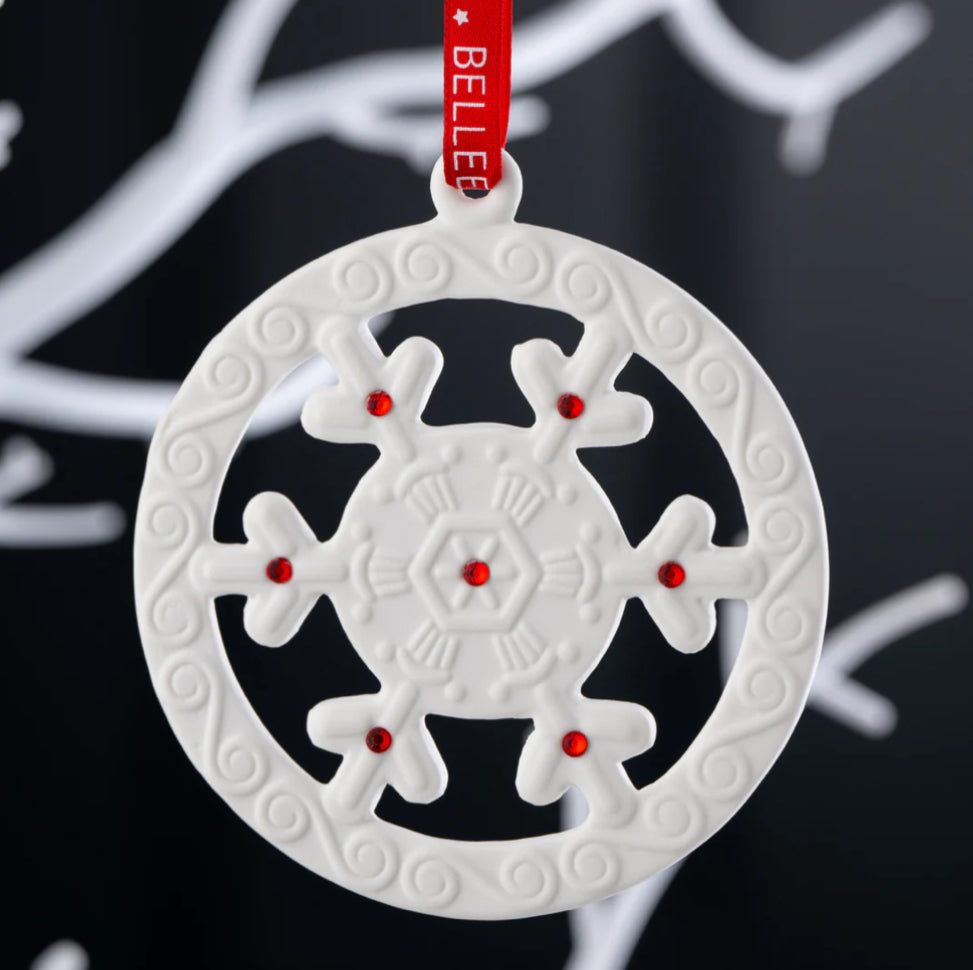 Belleek Snowflake Ornament