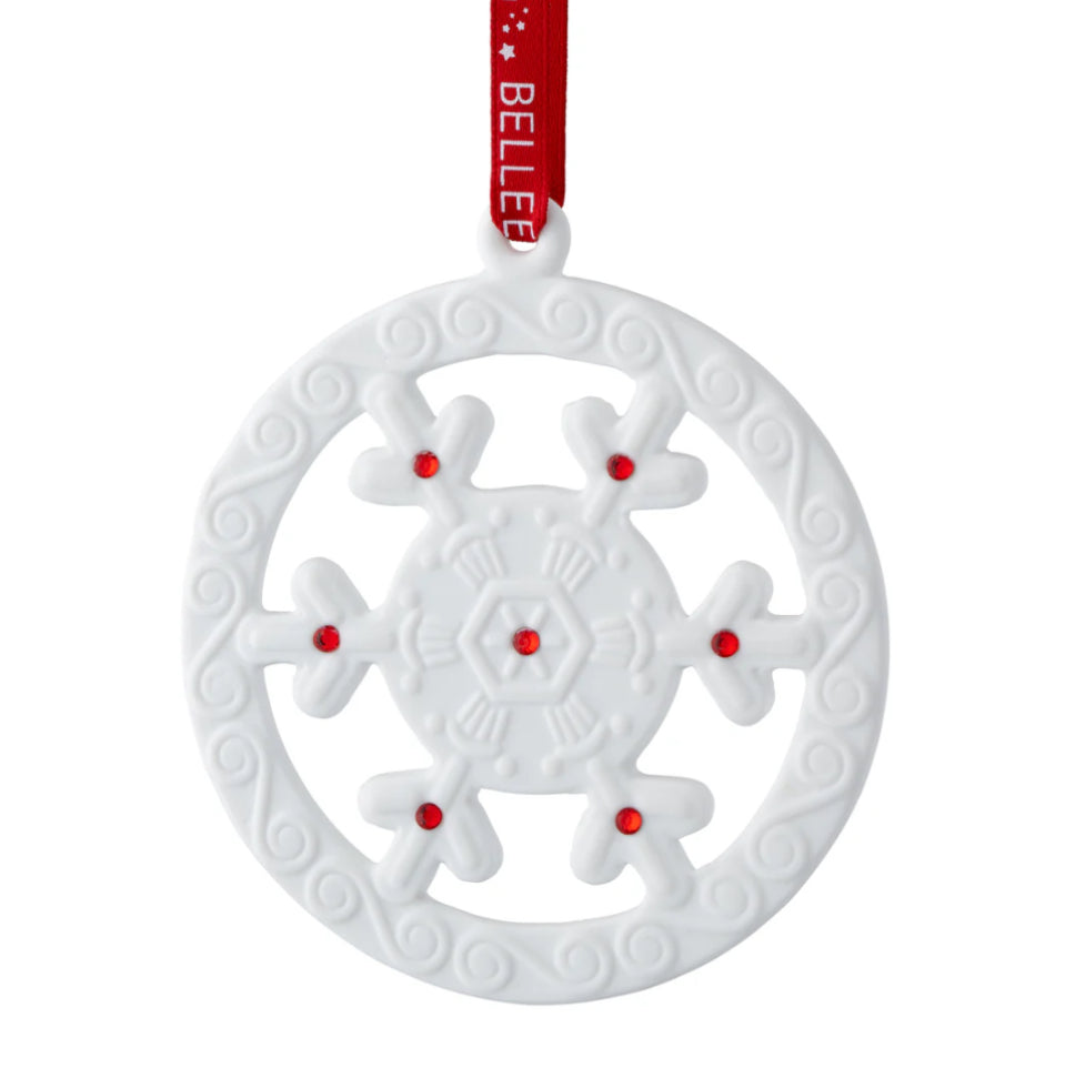Belleek Snowflake Ornament