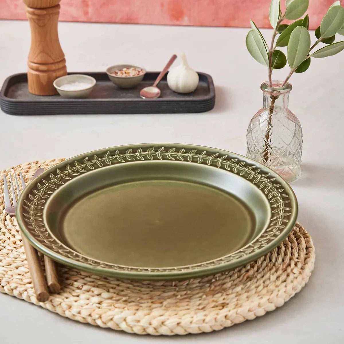 Portmeirion Botanic Garden Harmony 10” Dinner Plates, Forest