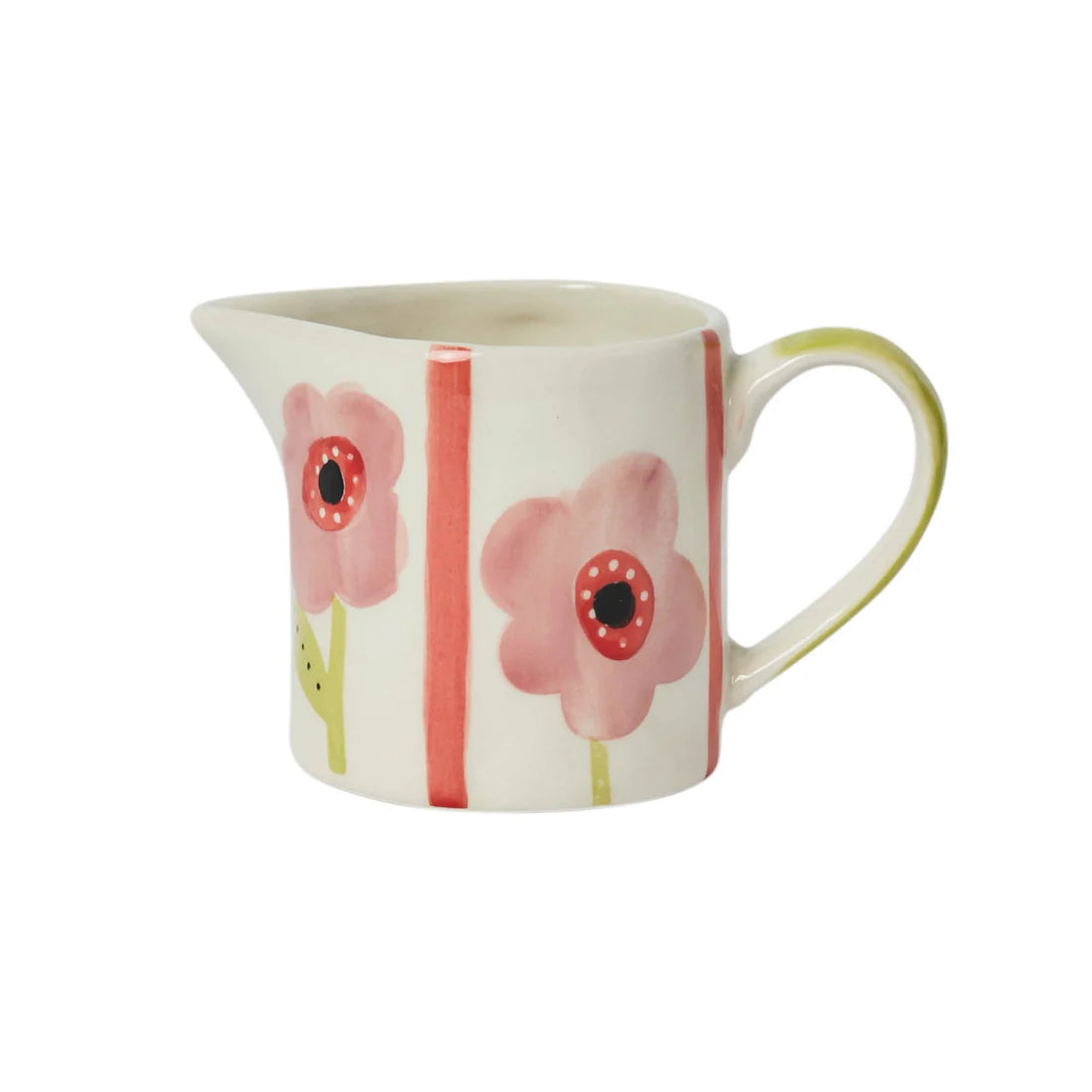 Belly Button Hand Painted Stoneware Jug - Mabel Mauve Flower