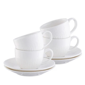 Erne Espresso Cup and Saucer Set of 4