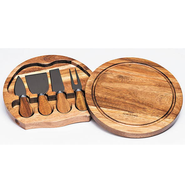 Newgrange Living Cheese Board Round With Knives x4