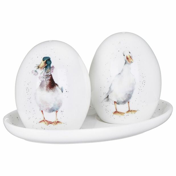 Wrendale Duck Salt & Pepper Shakers With Tray