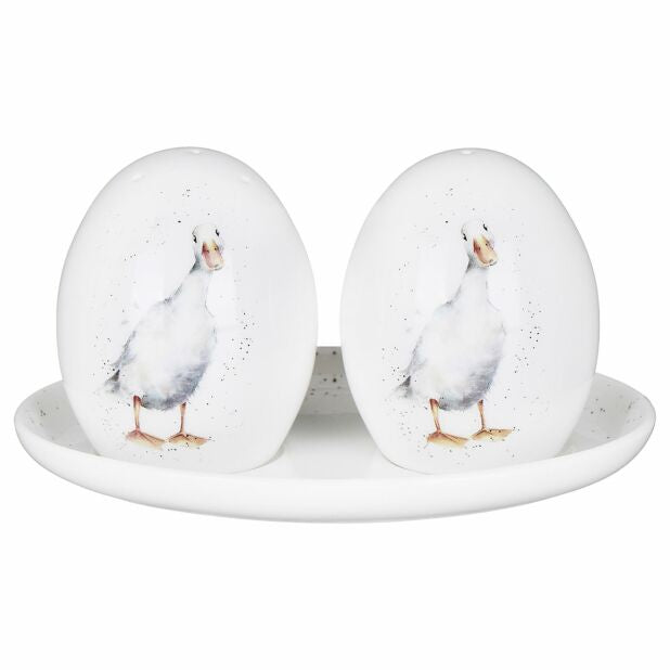 Wrendale Duck Salt & Pepper Shakers With Tray