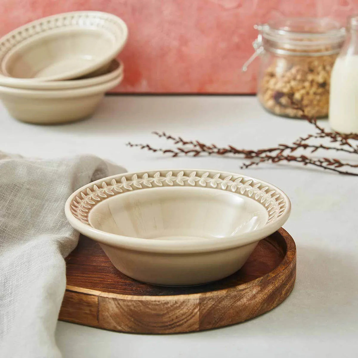 Portmeirion Botanic Garden Harmony Cereal Bowl, Stone