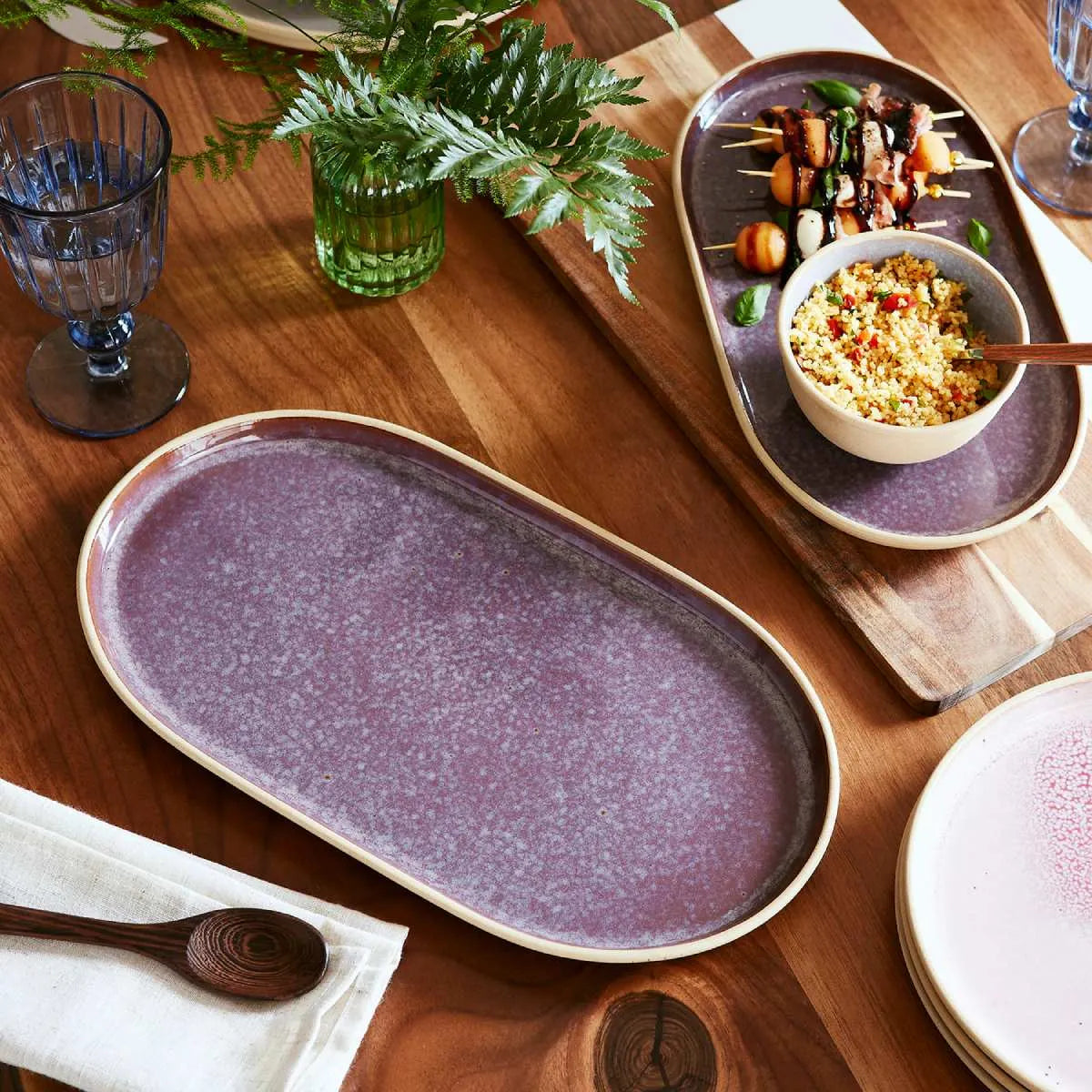 Portmeirion Minerals Amethyst Large Oval Platter