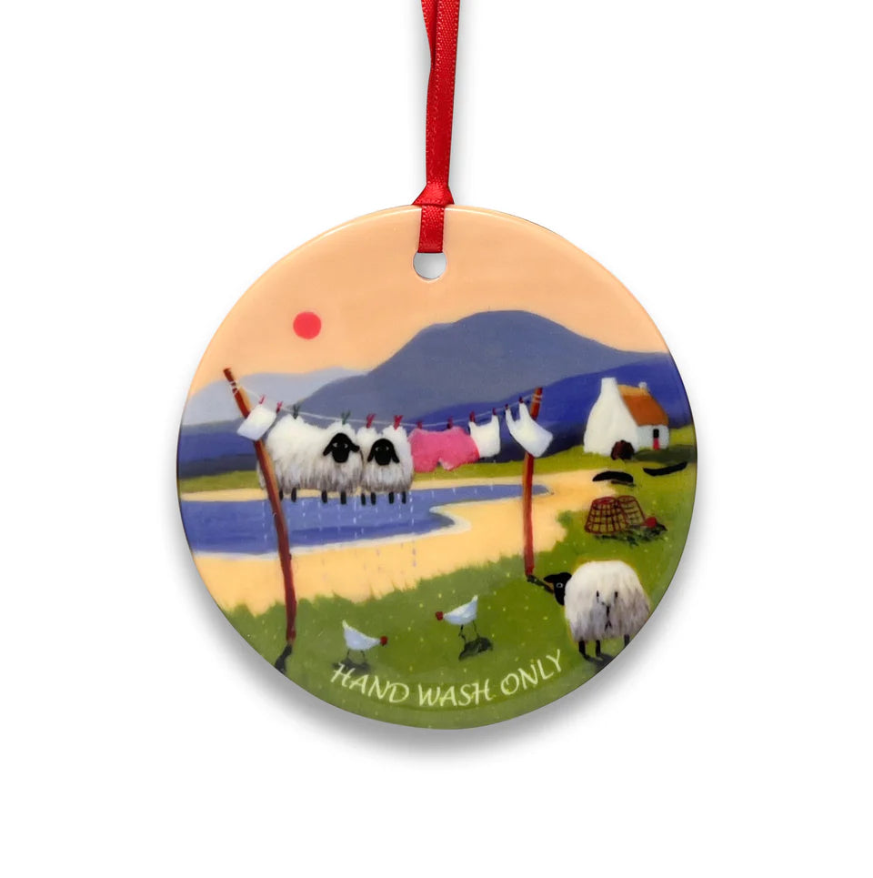 Thomas Joseph Hand Wash Only Decorative Hanging Disk