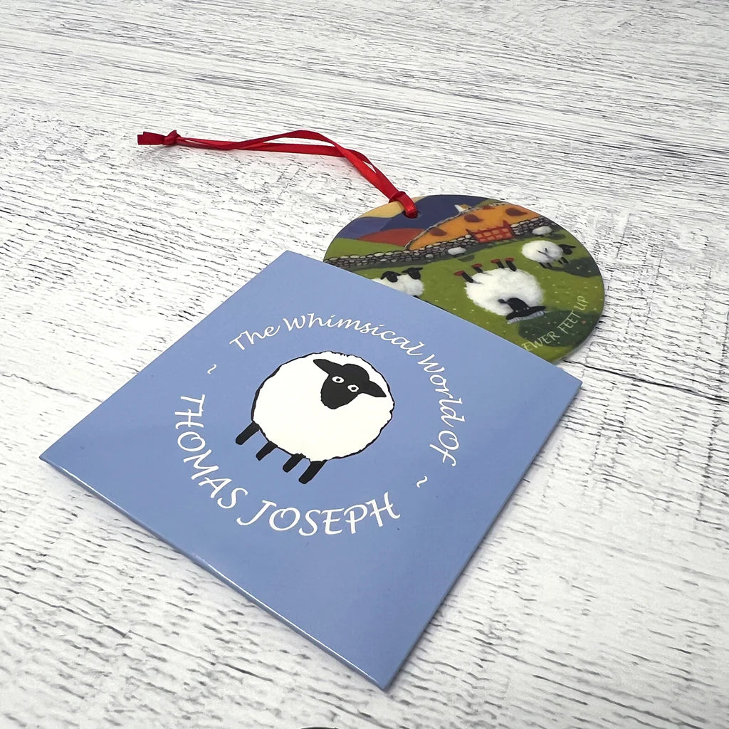 Thomas Joseph Time To Put Ewer Feet Up Decorative Hanging Disk