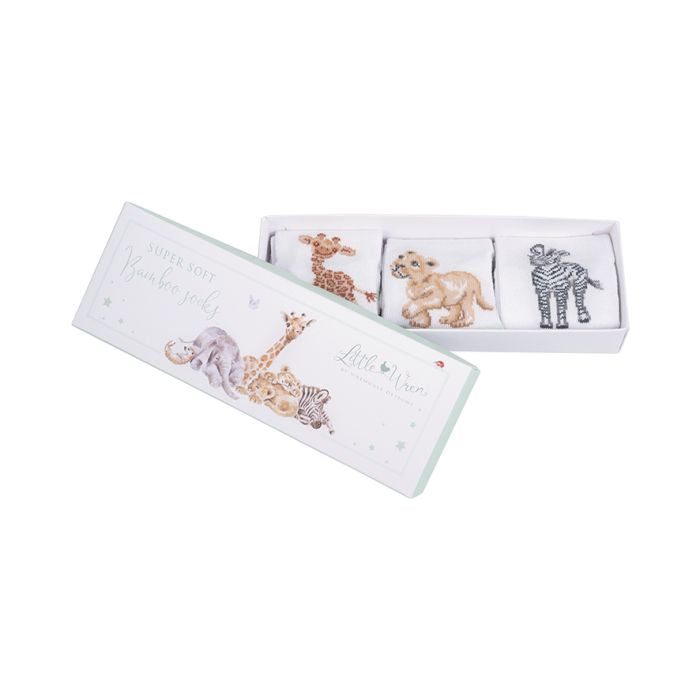 Wrendale Little Wren Savannah African Animal Baby Socks 6-12 Months