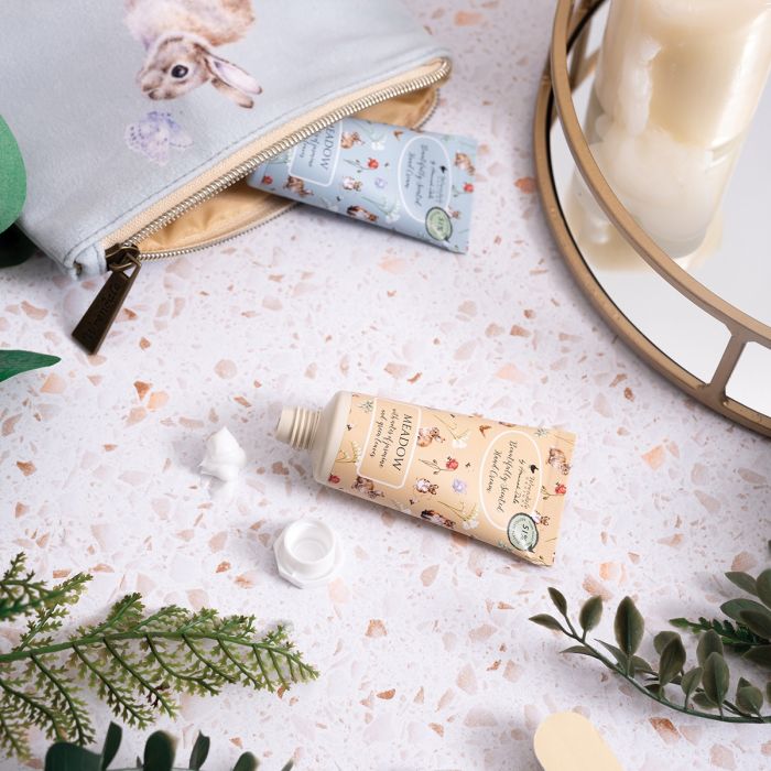 Wrendale Meadow' Rabbit and Fox Mini Hand Cream Gift Pouch