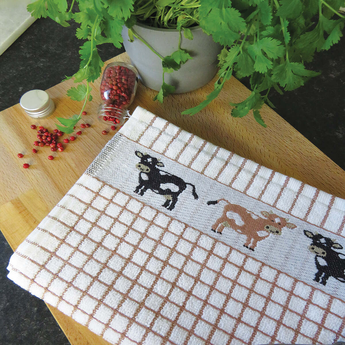 Samuel Lamont Brown Cow Set Of 2 Poli-dri