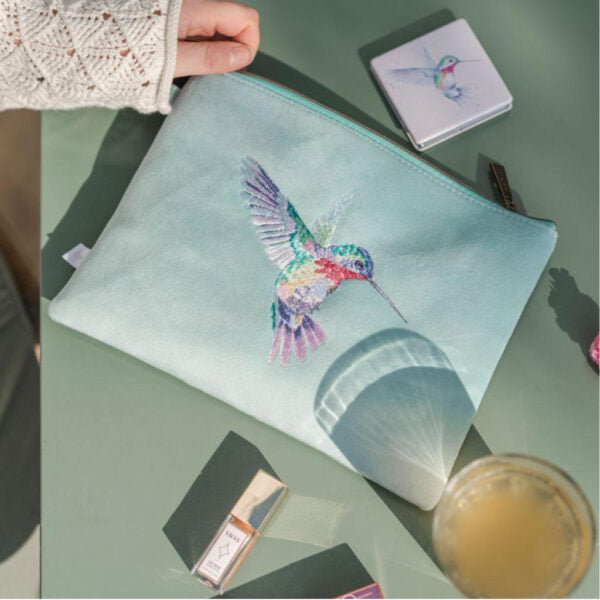 Wrendale Designs ‘Wisteria Wishes’ Hummingbird Embroidered Everyday Pouch