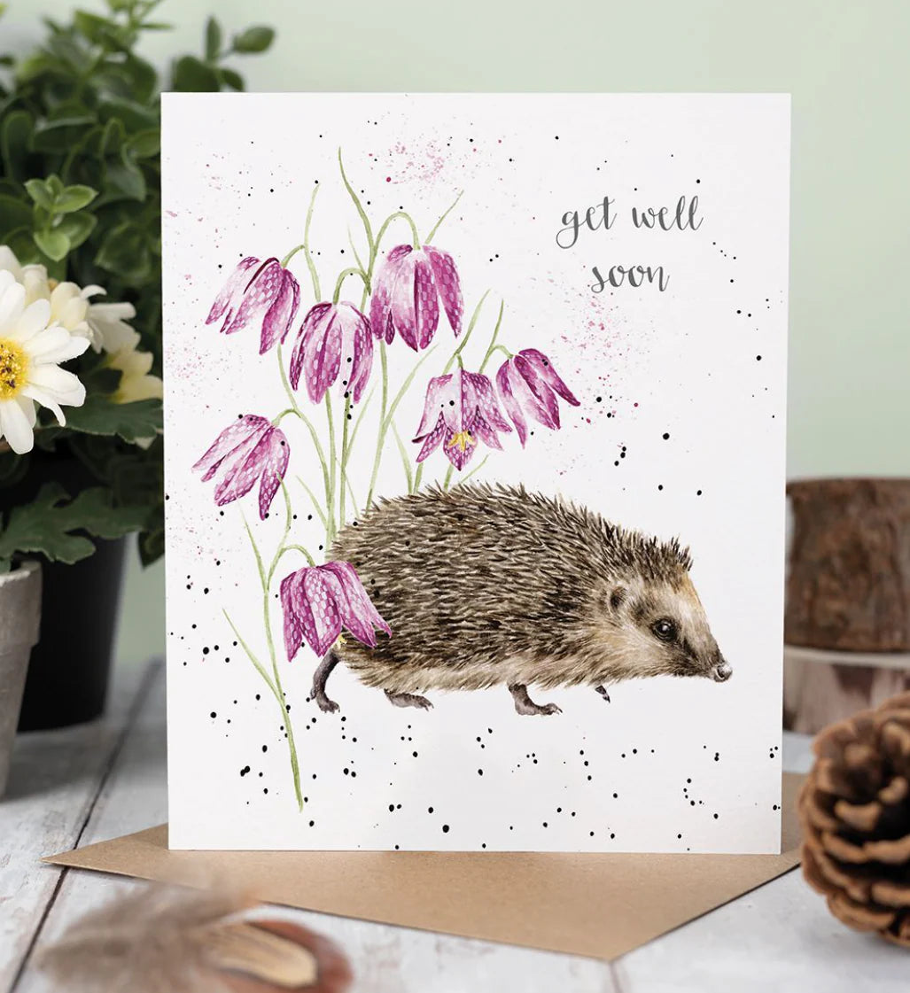 Wrendale ‘Little Wanderer’ Hedgehog Get Well Soon Card